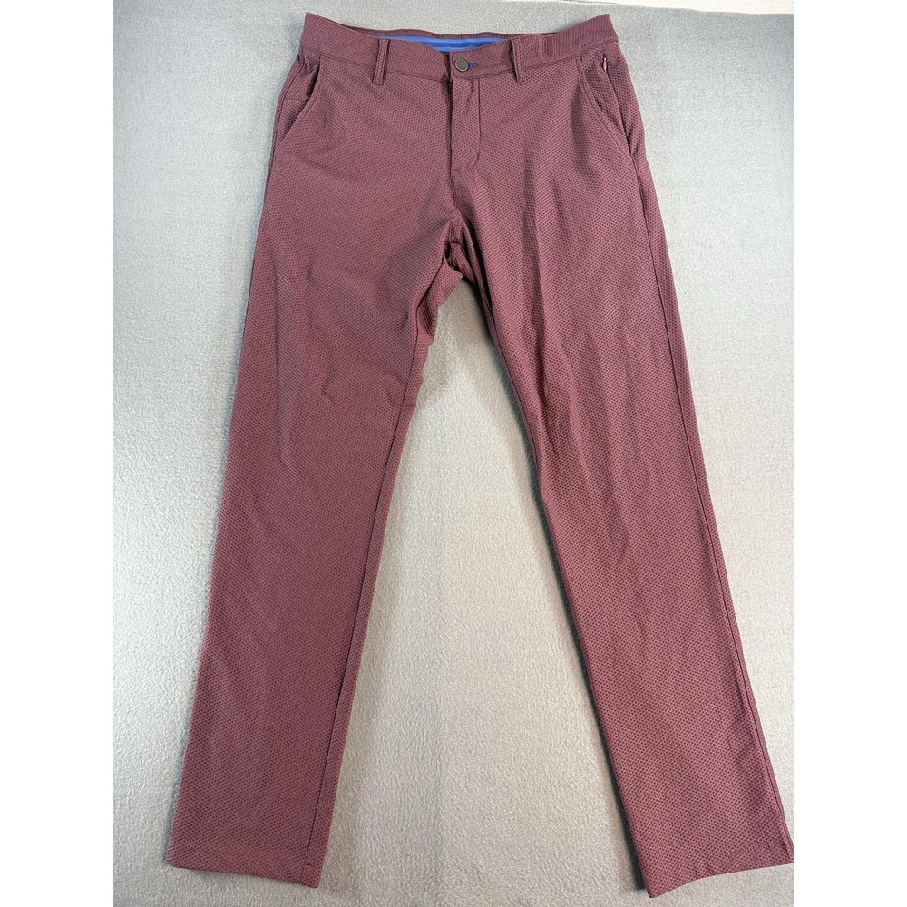 Twillory‎ Pants Mens 34x34 Red Slim Fit Technical Chino Microfiber Performance